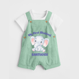 My First Bhai Dooj Baby Dungaree - MINT GREEN - 0 - 5 Months Old (Chest 18")