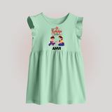 Happy Rakhi Baby Frock | Celebrate with Custom Babywear - MINT GREEN - 0 - 3 Months Old (Chest 17")