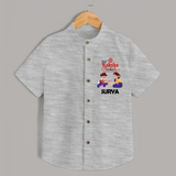 Happy Rakhi Shirt | Celebrate with Custom Babywear - GREY - 0 - 6 Months Old (Chest 23")