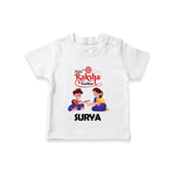 Happy Rakhi T-Shirt | Celebrate with Custom Babywear - WHITE - 0-5 Months Old (Chest 17")