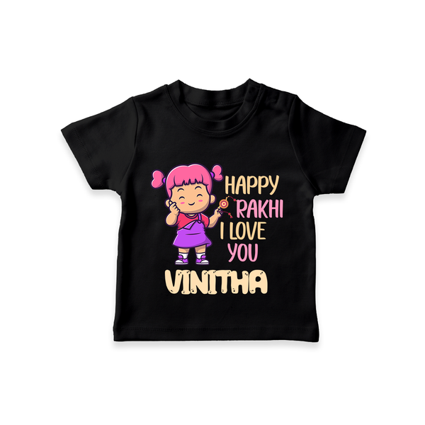 Baby's First Festival T-Shirt | Happy Rakhi Cotton Set - BLACK - 0-5 Months Old (Chest 17")