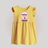 Rakhi Special Baby Frock | Happy Rakhi Design for Babies - PASTEL YELLOW - 0 - 3 Months Old (Chest 17")