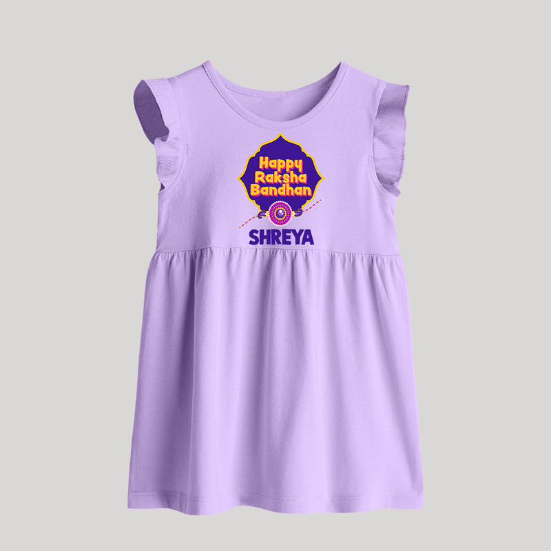 Happy Rakhi Outfit | Gentle Baby Frock for Baby Celebrations - LILAC - 0 - 3 Months Old (Chest 17")