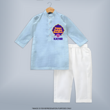 Happy Rakhi Outfit | Gentle Kurta Set for Baby Celebrations - BABY BLUE - 3 - 6 Months Old (Chest 24", Kurta Length 14'', Waist 19", Pant Length 14")