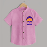 Happy Rakhi Outfit | Gentle Shirt for Baby Celebrations - BABY PINK - 0 - 6 Months Old (Chest 23")