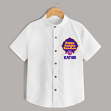 Happy Rakhi Outfit | Gentle Shirt for Baby Celebrations - WHITE - 0 - 6 Months Old (Chest 23")