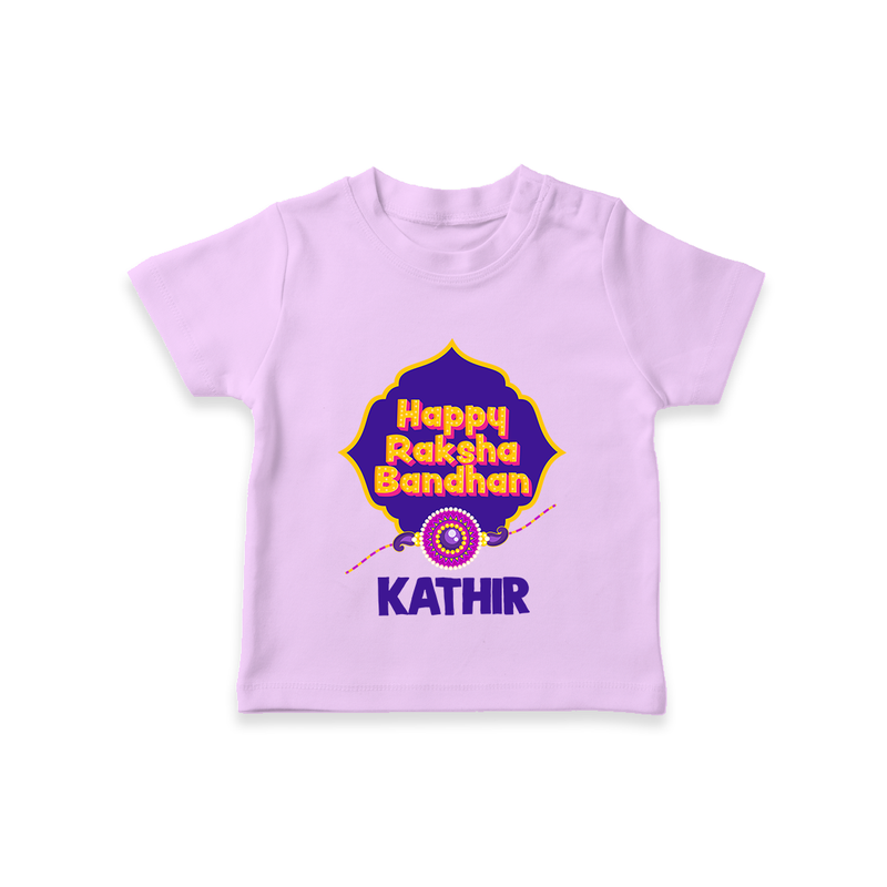 Happy Rakhi Outfit | Gentle T-Shirt for Baby Celebrations - LILAC - 0-5 Months Old (Chest 17")