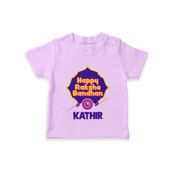 Happy Rakhi Outfit | Gentle T-Shirt for Baby Celebrations - LILAC - 0-5 Months Old (Chest 17")