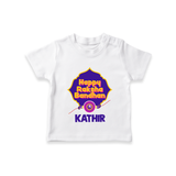 Happy Rakhi Outfit | Gentle T-Shirt for Baby Celebrations - WHITE - 0-5 Months Old (Chest 17")