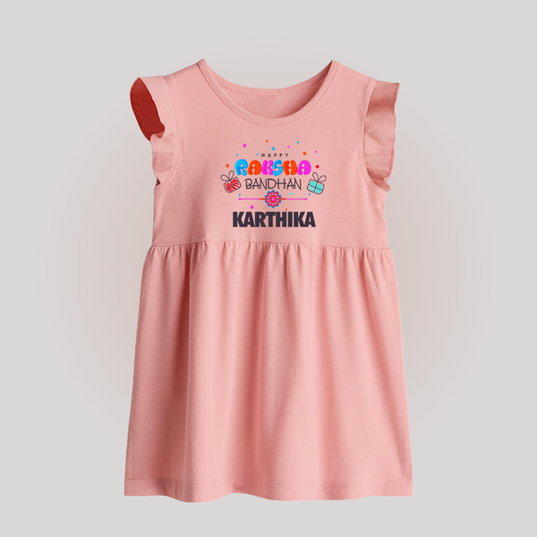 Festive Baby Baby Frock | Happy Rakhi Edition - BABY PINK - 0 - 3 Months Old (Chest 17")