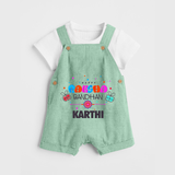 Festive Baby Dungaree Set | Happy Rakhi Edition - MINT GREEN - 0 - 5 Months Old (Chest 18")