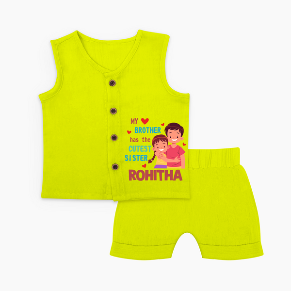 Brother Sister Matching Jabla Set | Celebrate the Bond in Style - LIME GREEN - 0 - 3 Months Old (Chest 9.8")