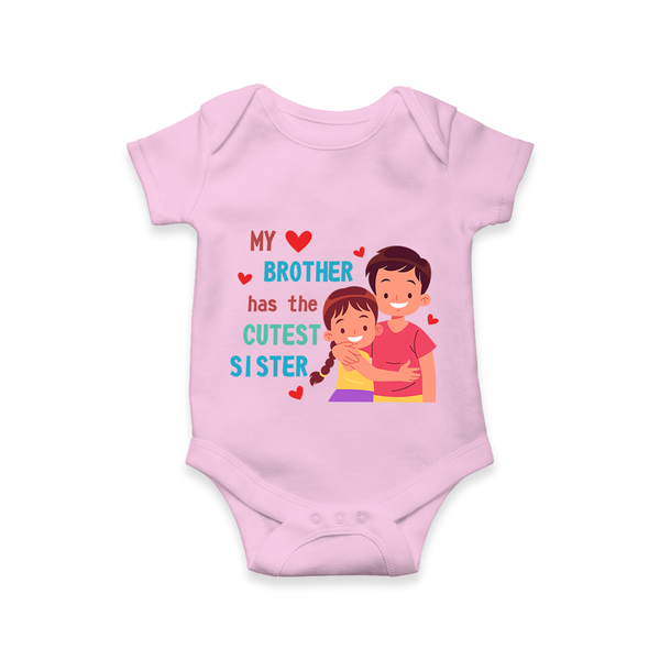 Brother Sister Matching Romper/Onesie | Celebrate the Bond in Style - BABY PINK - New Born (Chest 14")