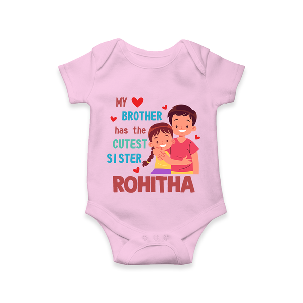 Brother Sister Matching Romper/Onesie | Celebrate the Bond in Style - BABY PINK - New Born (Chest 14")