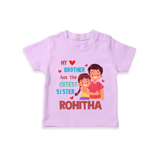 Brother Sister Matching T-Shirt | Celebrate the Bond in Style - LILAC - 0-5 Months Old (Chest 17")