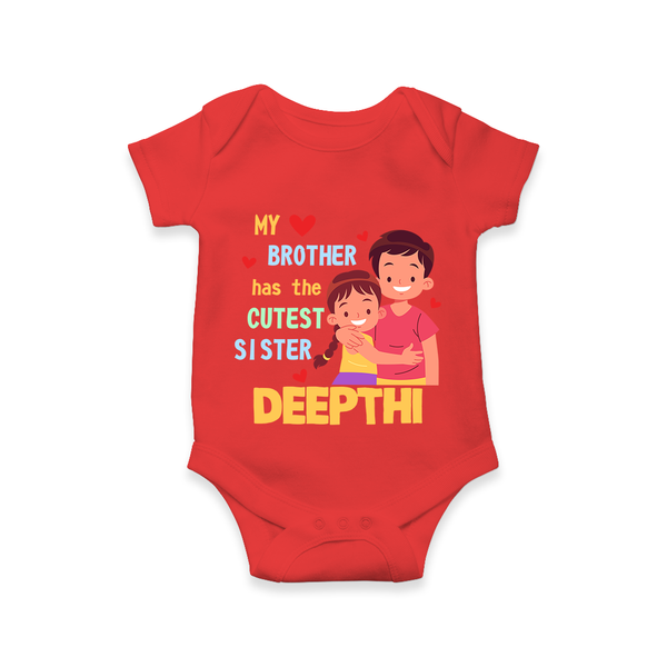 Brother Sister Matching Romper/Onesie | Celebrate the Bond in Style - RED - New Born (Chest 14")