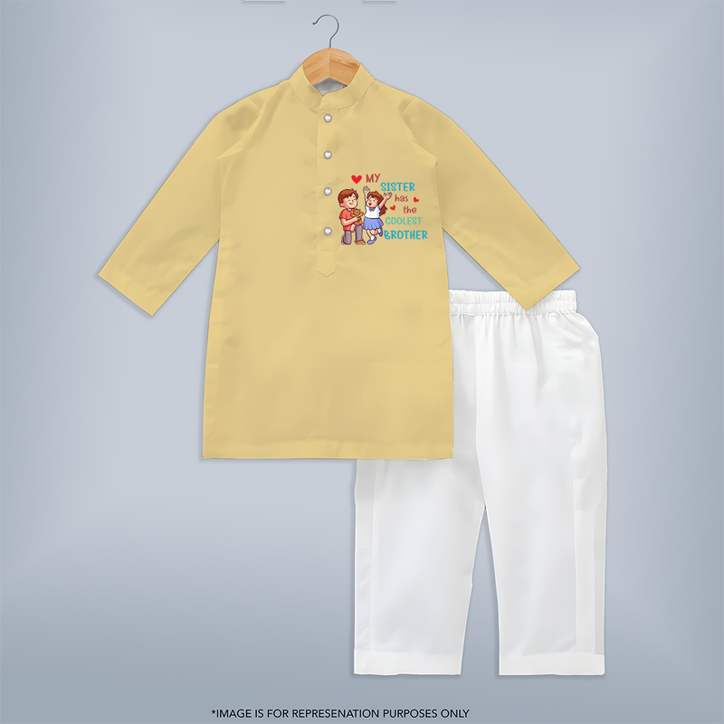 Baby Brother and Sister Kurta Set | Perfect for Gifting - PASTEL YELLOW - 3 - 6 Months Old (Chest 24", Kurta Length 14'', Waist 19", Pant Length 14")