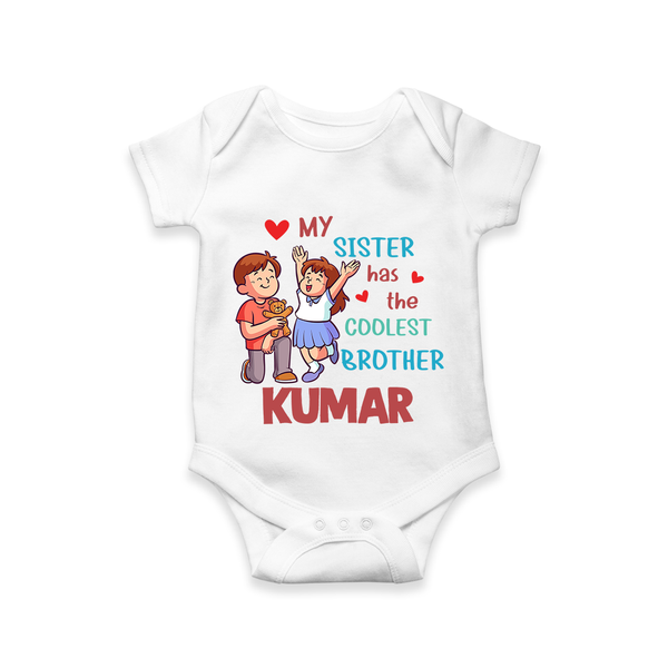 Baby Brother and Sister Romper/Onesie | Perfect for Gifting - WHITE - New Born (Chest 14")