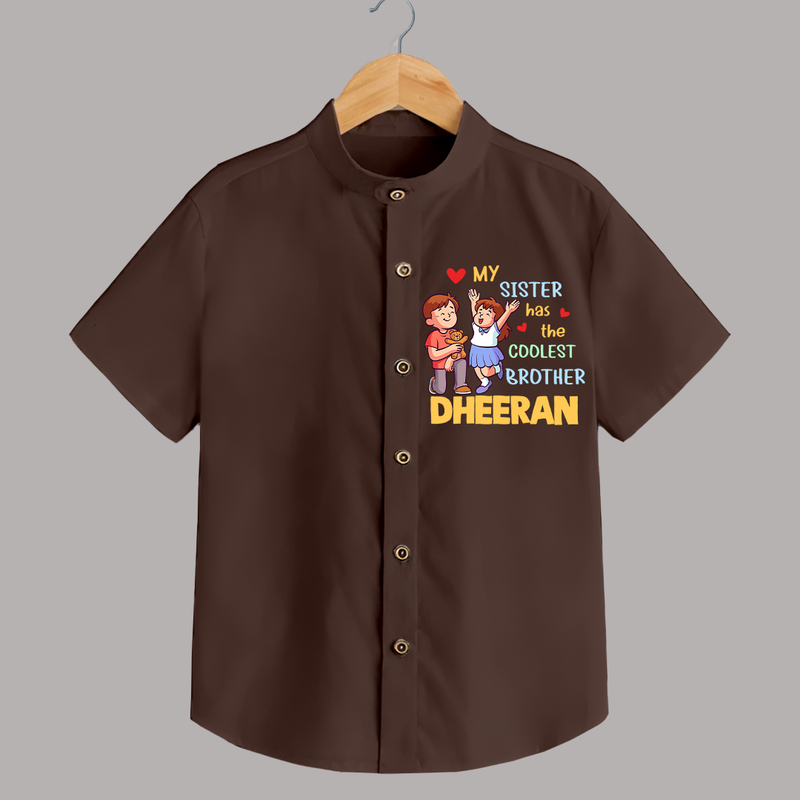 Baby Brother and Sister Shirt | Perfect for Gifting - CHOCOLATE BROWN - 0 - 6 Months Old (Chest 23")
