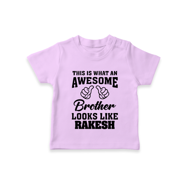Cute Sibling Outfit for Kids | Brother and Sister Cotton T-Shirt - LILAC - 0-5 Months Old (Chest 17")