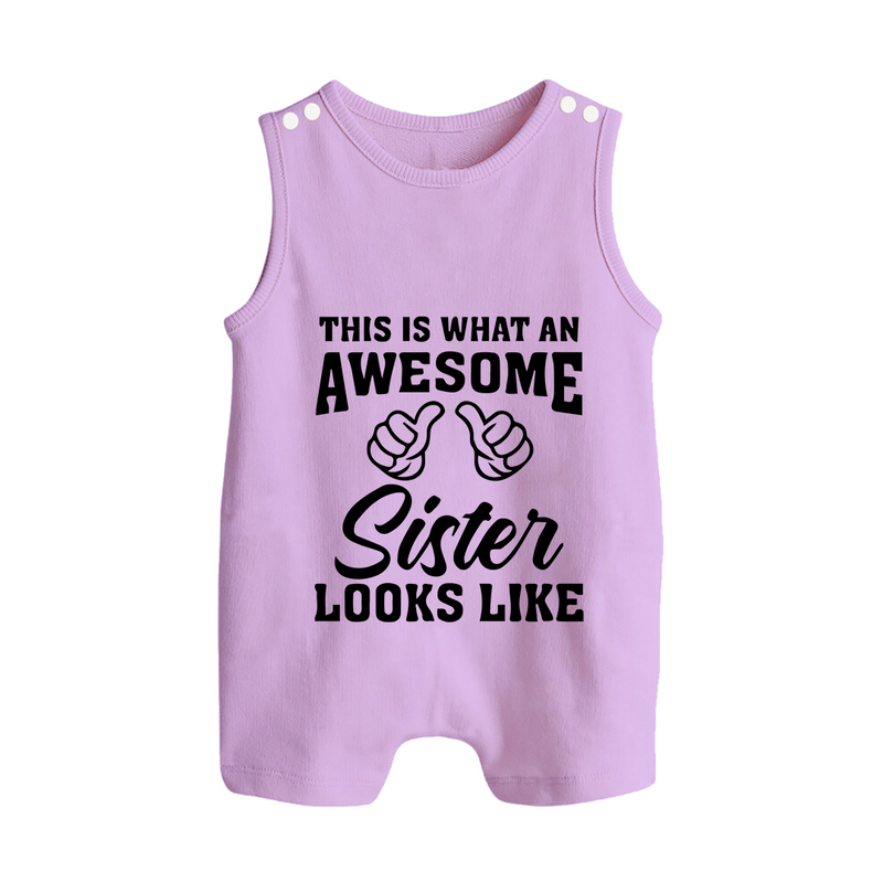 Brother and Sister Romper Suit/ Sleeveless Romper | Soft Cotton Outfits for Siblings - LILAC - 0 - 5 Months Old (Chest 18")