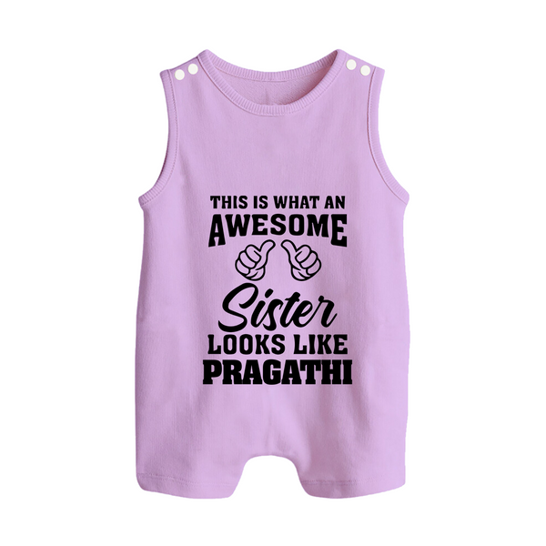 Brother and Sister Romper Suit/ Sleeveless Romper | Soft Cotton Outfits for Siblings - LILAC - 0 - 5 Months Old (Chest 18")