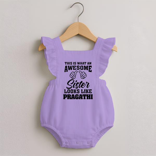 Brother and Sister Romper Frock | Soft Cotton Outfits for Siblings - LILAC - 0 - 3 Months Old (Chest 19")