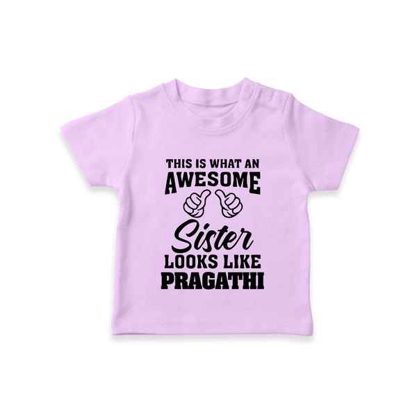 Brother and Sister T-Shirt | Soft Cotton Outfits for Siblings - LILAC - 0-5 Months Old (Chest 17")