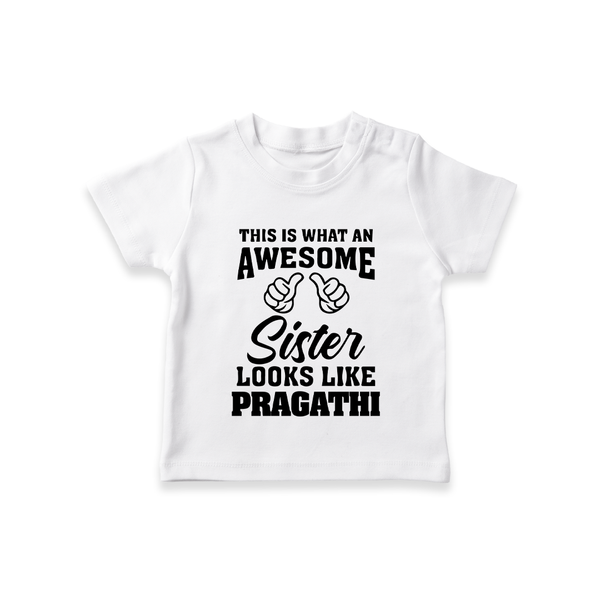 Brother and Sister T-Shirt | Soft Cotton Outfits for Siblings - WHITE - 0-5 Months Old (Chest 17")