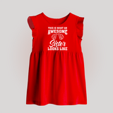 Brother and Sister Baby Frock | Soft Cotton Outfits for Siblings - RED - 0 - 3 Months Old (Chest 17")