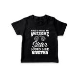 Brother and Sister T-Shirt | Soft Cotton Outfits for Siblings - BLACK - 0-5 Months Old (Chest 17")