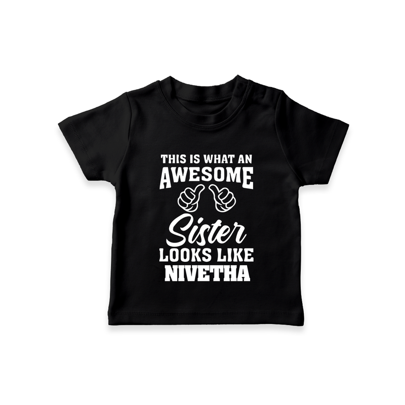 Brother and Sister T-Shirt | Soft Cotton Outfits for Siblings - BLACK - 0-5 Months Old (Chest 17")