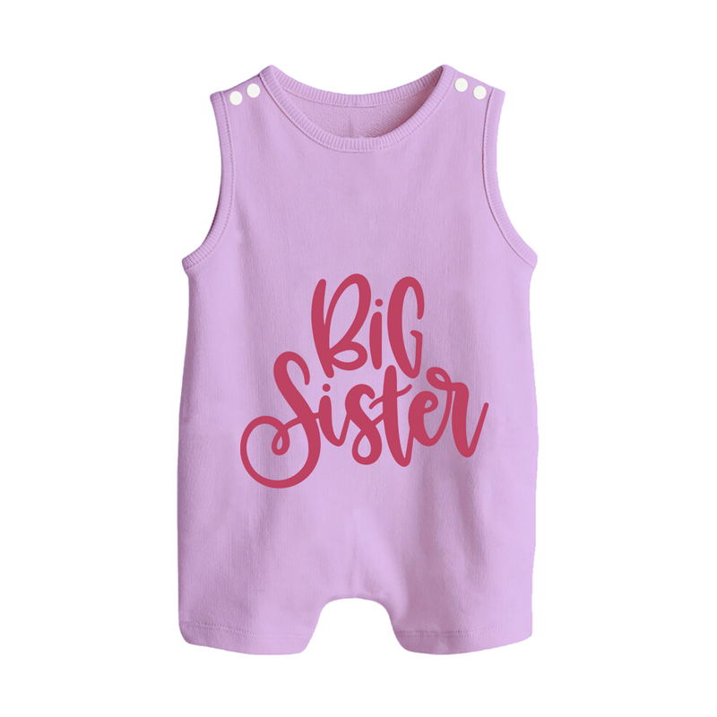 Adorable Brother Sister Romper Suit/ Sleeveless Romper | Customizable with Baby Names - LILAC - 0 - 5 Months Old (Chest 18")