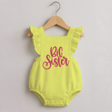 Adorable Brother Sister Romper Frock | Customizable with Baby Names - PASTEL YELLOW - 0 - 3 Months Old (Chest 19")