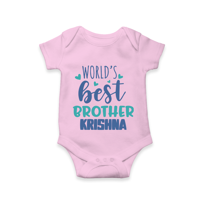 Brother Sister Cotton Romper/Onesie | Ideal for Sibling Bond Moments - BABY PINK - New Born (Chest 14")
