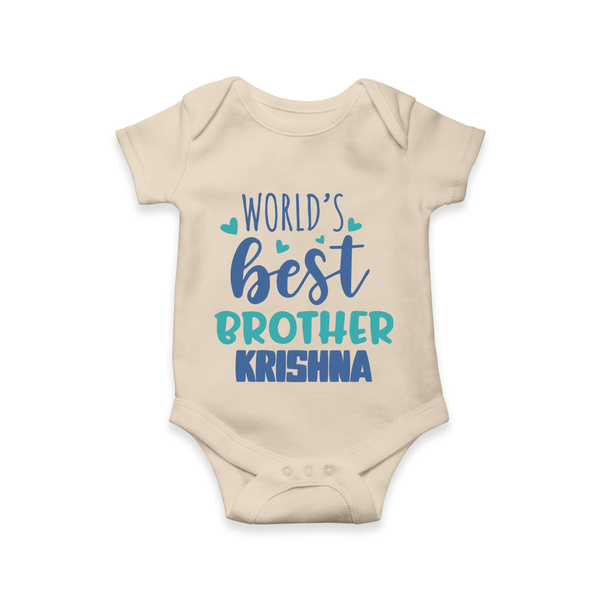 Brother Sister Cotton Romper/Onesie | Ideal for Sibling Bond Moments - IVORY - New Born (Chest 14")