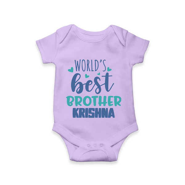 Brother Sister Cotton Romper/Onesie | Ideal for Sibling Bond Moments - LILAC - New Born (Chest 14")