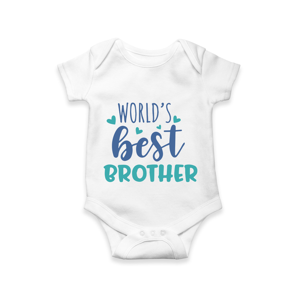 Brother Sister Cotton Romper/Onesie | Ideal for Sibling Bond Moments - WHITE - New Born (Chest 14")