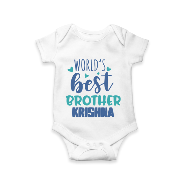 Brother Sister Cotton Romper/Onesie | Ideal for Sibling Bond Moments - WHITE - New Born (Chest 14")