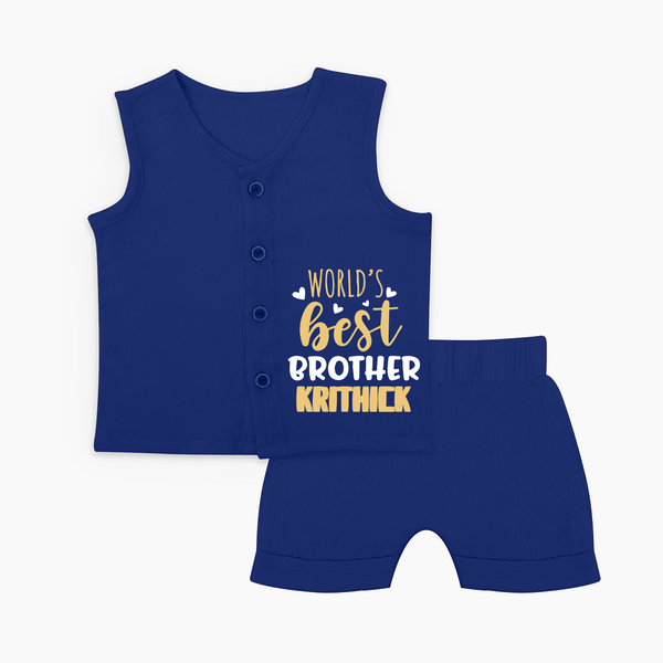 Brother Sister Cotton Jabla Set | Ideal for Sibling Bond Moments - NAVY BLUE - 0 - 3 Months Old (Chest 9.8")
