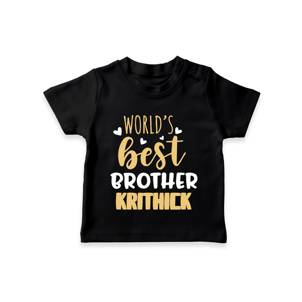 Brother Sister Cotton T-Shirt | Ideal for Sibling Bond Moments - BLACK - 0-5 Months Old (Chest 17")