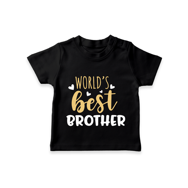 Brother Sister Cotton T-Shirt | Ideal for Sibling Bond Moments - BLACK - 0-5 Months Old (Chest 17")