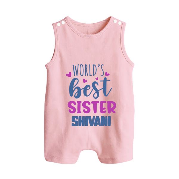 Sibling Love Romper Suit/ Sleeveless Romper | Cute Brother Sister Matching Wear - BABY PINK - 0 - 5 Months Old (Chest 18")