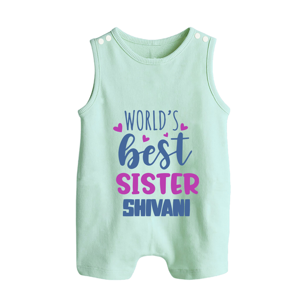 Sibling Love Romper Suit/ Sleeveless Romper | Cute Brother Sister Matching Wear - MINT GREEN - 0 - 5 Months Old (Chest 18")
