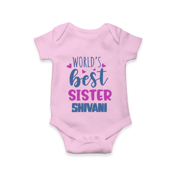 Sibling Love Romper/Onesie | Cute Brother Sister Matching Wear - BABY PINK - New Born (Chest 14")
