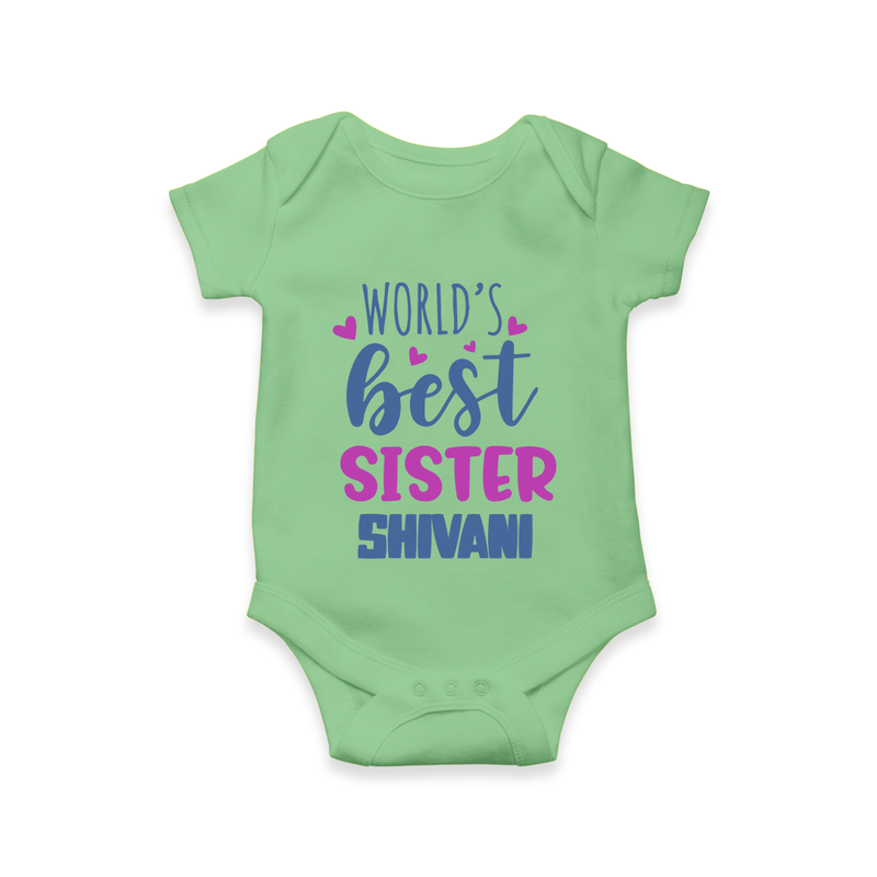 Sibling Love Romper/Onesie | Cute Brother Sister Matching Wear - GREEN - New Born (Chest 14")