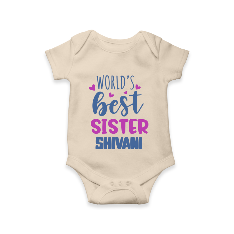 Sibling Love Romper/Onesie | Cute Brother Sister Matching Wear - IVORY - New Born (Chest 14")
