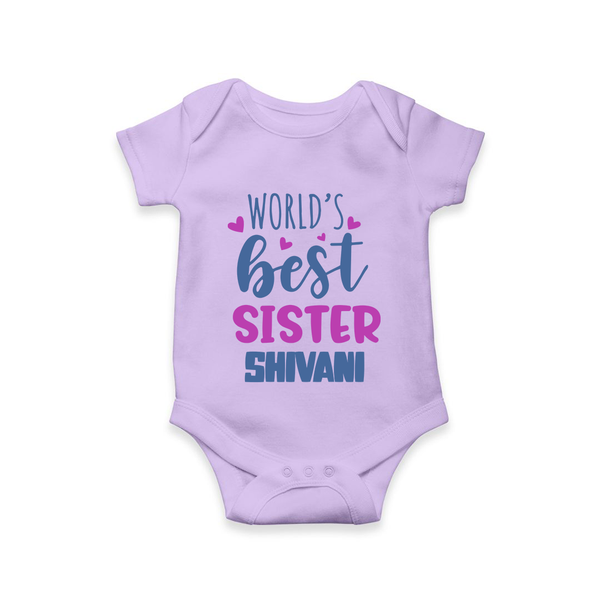Sibling Love Romper/Onesie | Cute Brother Sister Matching Wear - LILAC - New Born (Chest 14")