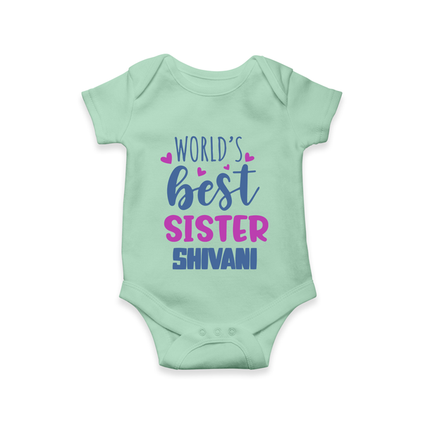 Sibling Love Romper/Onesie | Cute Brother Sister Matching Wear - MINT GREEN - New Born (Chest 14")