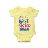 Sibling Love Romper/Onesie | Cute Brother Sister Matching Wear - PASTEL YELLOW - New Born (Chest 14")